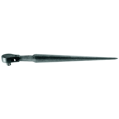 Klein Tools 3238 1/2 in Construction Wrench Ratcheting Socket Drive, Pear, 15 in, Black Oxide