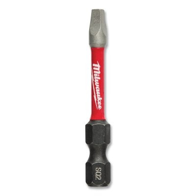Milwaukee Tool 48324606 Shockwave Insert Power Bit, #2, Square Recess, 2 in L, 5 Pack