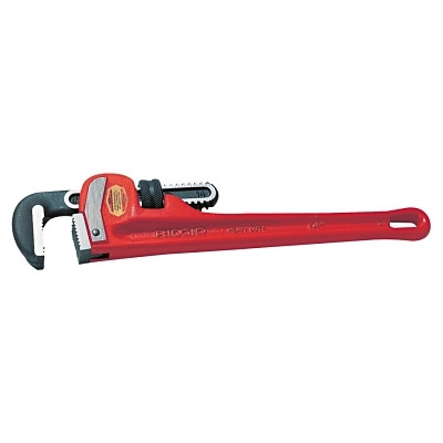 Ridgid 31005 Heavy-Duty Straight Pipe Wrench, Steel Jaw, 8 in
