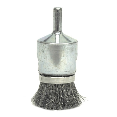 Weiler 11113 Banded Crimped Wire End Brushes, Stainless Steel, 20,000 rpm, 3/4" x 0.0104"