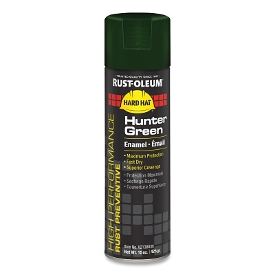 Rust-Oleum V2138838 High Performance V2100 System Enamel Spray Paint, 15 oz, Hunter Green, Gloss Finish