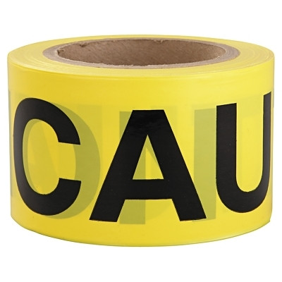 Intertape Polymer Group 600CB-300 Barricade Tape, 3 in x 300 ft, Yellow, Caution