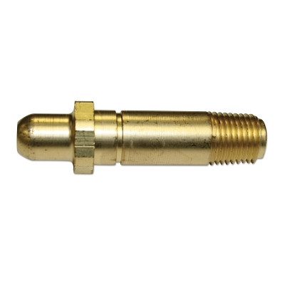 Western Enterprises 83 Regulator Inlet Nipple, Hydrogen/Natural Gas, 1/4 in (NPT), 2-1/2 in L, Brass, CGA-350