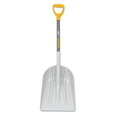 TRUE TEMPER 1680700 Poly Scoop with Hardwood Handle, 20 in L x 15 in W Blade, Square Point, 27 in D-Grip Handle