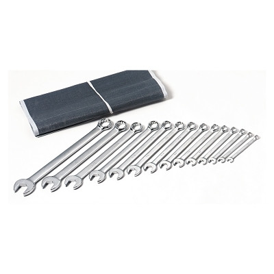 Anchor Brand 04814 Combination Wrench Set, 15-pc, 12 Points, SAE, Nickel Chrome Plated Finish