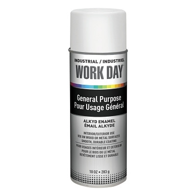 Krylon A04401007 Industrial Work Day Enamel Paint, 10 oz Aerosol Can, Gloss White