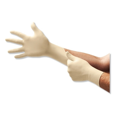 MICROFLEX MF300L Diamond Grip MF-300 Latex Powder-Free Disposable Gloves, 6.3 mil Palm/7.9 mil Finger, Large, Natural