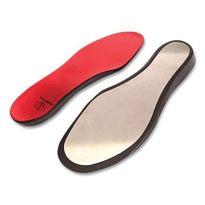 IMPACTO ARMORSTEPD ARMOR-STEP Puncture Resistant Anti-Fatigue Insole, Size D, Stainless Steel, Red