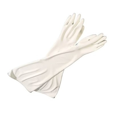 North by PIP 8Y1532/9Q CSM Hypalon Glovebox Gloves 15-Mil 8" Diameter Cuff Size 9Q White Single Pair