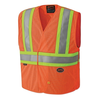 Pioneer V2510850ULXL 6914AU/6916AU Hi-Vis Flame Resistant Vest, Size L/XL, Orange