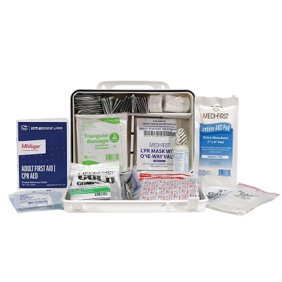 Medi-First 821ANSI First Aid Kit, 10 Person ANSI-A Kit, Metal