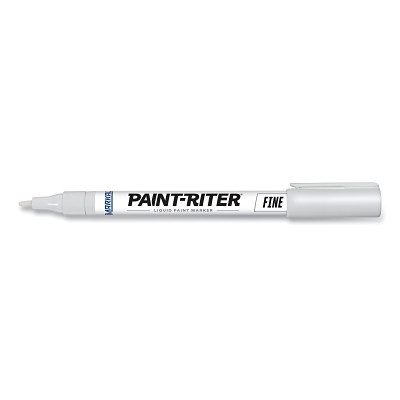 Markal 96871 Paint-Riter Fine Liquid Paint Marker, White, 1/16 in Tip, Fine
