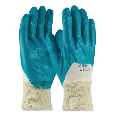 PIP 56-3180/XL ArmorFlex Dipped Gloves, Smooth Finish on Palm/Fingers/Knuckles, X-Large, Blue/Natural