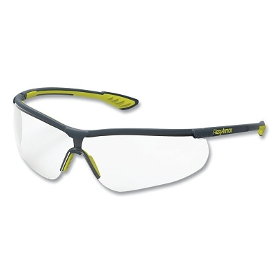 HexArmor 11-15002-05 VS250 Anti-Fog Safety Glasses, Clear, TruShield2SF, Gray/Lime