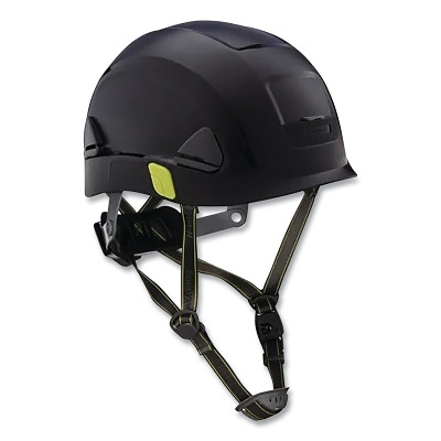 Fibre-Metal by PIP CSH10011 Climbing Style Safety Helmet, Type II, Dual Locking Rachet Suspension, Non-Vented, Black