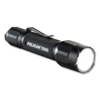 Pelican 070000-0001-110 7000 Tactical Flashlight, 2 CR123, High 774/Med 457/Low 99 Lumens, Black