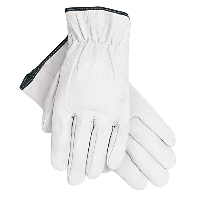 MCR Safety 3601XL Premium Grade Grain Goatskin Drivers Gloves, 3601, X-Large, Unlined, White