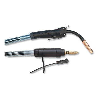 Best Welds 250153545M MIG Gun For Tweco Consumables, 250 A, 15 ft, Miller Connector, 0.035 in to 0.045 in Wire