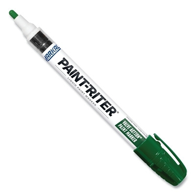 Markal 96826 PAINT-RITER VALVE ACTION Paint Marker, Green, 1/8 in Tip, Medium