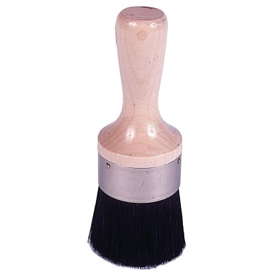 Weiler 40080 Stencil Brush, 1 in, Black China Bristle, Wood Handle, 1-3/8 in Trim