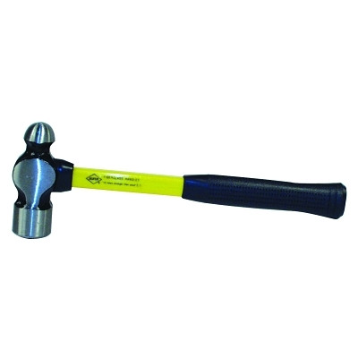 Nupla 21024 Classic Ball Pein Hammer, Fiberglass Handle, 14 in, Carbon Steel 24 oz Head