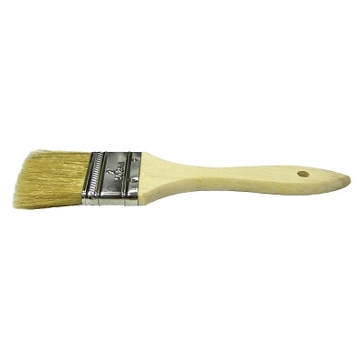 Weiler 40179 Chip & Oil Brushes, 1 in wide, 1 1/2 in trim, White China, Wood handle