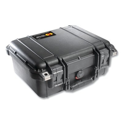 Pelican 1400000240 Protector Case, 0.31 ft, 13.37 in L x 11.62 in W x 6 in D, Yellow, with Foam