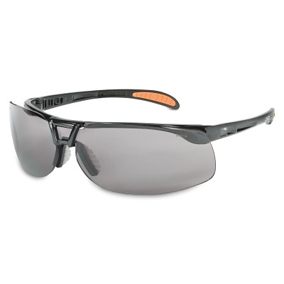 UVEX by PIP S4201HS Protg Eyewear, Gray Lens, Polycarbonate, HydroShield Anti-Fog Coating, Black Polycarbonate Frame