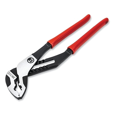 Crescent RTZ212V Z2 K9 V-Jaw Dual Material Tongue and Groove Plier, 12 in L, V-Jaw Jaw, 8 Adj, Carded, Straight Handle