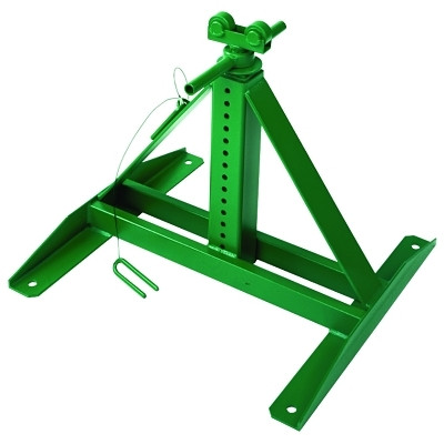 Greenlee 50153722 Reel Jack Stand, 13 in to 27 in H, 2500 lb Capacity, 28 in to 56 in dia Reel, Steel