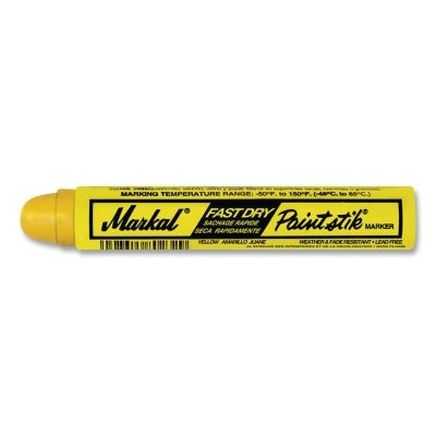 Markal 82721 Fast Dry Paintstik Solid Paint Marker, 11/16 in x 4.625 in L, Yellow