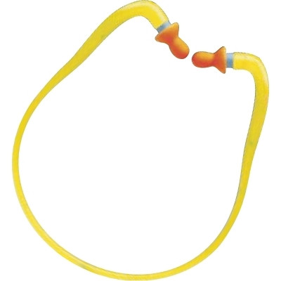 Howard Leight by PIP QB1HYG QB1HYG Banded Earplug, Polypropylene Vinyl, Orange/Yellow, Banded