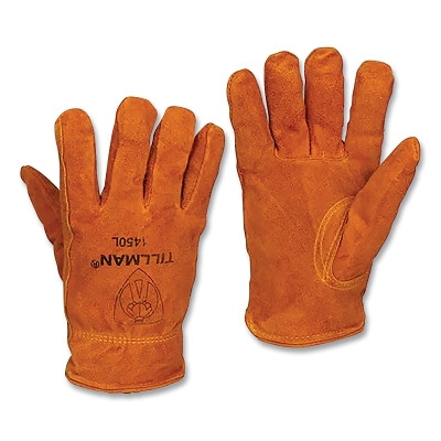 Tillman 1450L Winter Gloves with Pile Lining, 1450, Premuim Side Split Cowhide, Large, Bourbon Brown