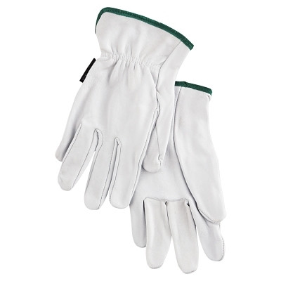 MCR Safety 3601M Premium Grade Grain Goatskin Drivers Gloves, 3601, Medium, Unlined, White