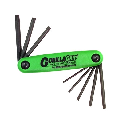 Bondhus 12632 GorillaGrip Fold-Ups, 8 per Fold-Up, Torx Tip, Torx, T6 to T25