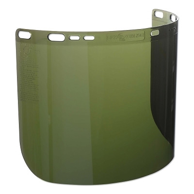 Jackson Safety 26262 F50 Polycarbonate Special Face Shields, IRUV 3.0, D Shape, 8 in H x 15.5 in L