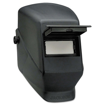 Jackson Safety 14972 WH10 HSL 2 Passive Welding Helmet, SH10, Black, Lift Front, 2 in H x 4-1/4 in W, w/386 Cap Adapter