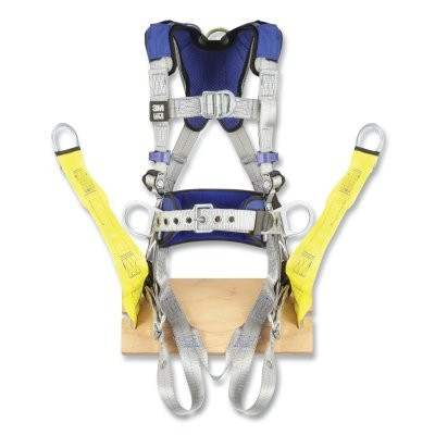 DBI-SALA 70804547837 ExoFit X100 Comfort Construction Climbing/Positioning  Safety Harness, Back/Front/Hip D-Rings, Large, Pass-Thru/Tongue