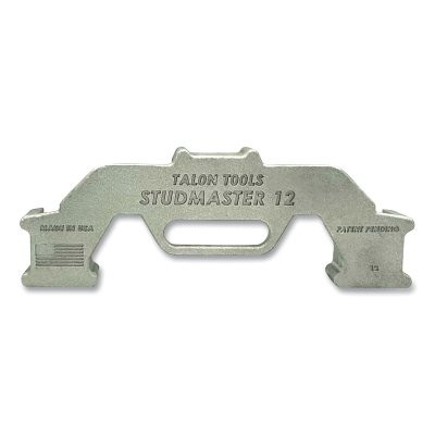 Talon Tools SM12-S Stud Master Precision Framing Tool, 6.25 in W x 15.5 in L x 2 in H, for Wood Studs on 12 in Centers, Aluminum
