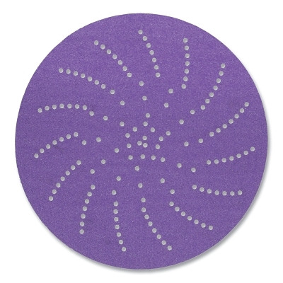 3M 7100044448 Xtract Cubitron II Hookit Clean Sanding Paper Disc 732U, Precision-Shaped Ceramic, 5 in dia x NH, 80+ Grit, Die 500LG
