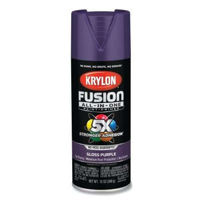 Krylon K02719007 Fusion All-in-One Paints + Primers, 12 oz, Aerosol Can, Gloss Purple