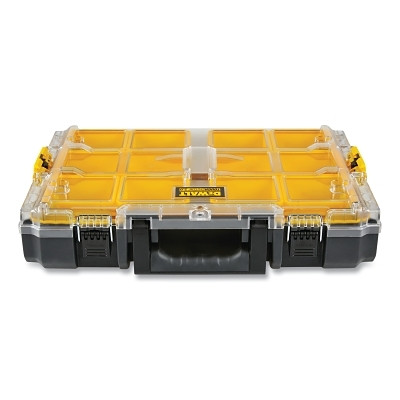 DeWalt DWST08040 TOUGHSYSTEM 2.0 Full-Size Organizer, Yellow/Black, 44 lb Load Capacity, 10 Compartments