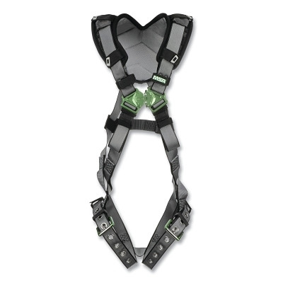 MSA 10194889 V-FIT Full-Body Harness, Back D-Ring, Std, QC Chest/Tongue-Buckle Leg Straps, Shoulder Padding