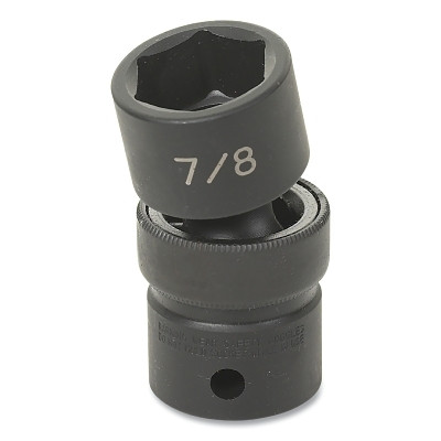 Grey Pneumatic 2024U Impact Socket, 1/2 in Drive Size, 3/4 in Socket Size, Hex, 6-point, Standard Length, Universal