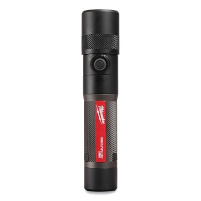 Milwaukee Tool 2161-21 REDLITHIUM USB 1100L Twist Focus Flashlight, 3.0 Battery, 1100 lm/600 lm/100 lm, Black/Red, Incl Battery/2 ft USB Cord