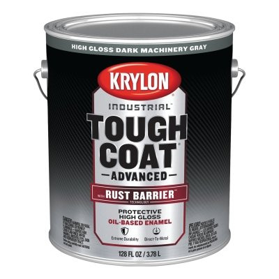 Krylon Industrial K00831008 Tough Coat Advanced with Rust Barrier Technology Spray Paint, 1 gal, Light Machinery Gray