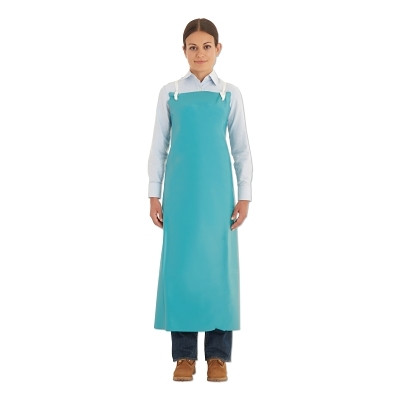 AlphaTec 105200 PVC Adjustable Apron, 56-100, 18 mil, 48 in Ties, 33 in W, 44 in L, Green