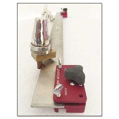 Flange Wizard MSG230 Magnetic Torch Guide, 1-1/2 in W, 24 in L, Heat Resistant, With 2 Adjustable Magnetic Blocks