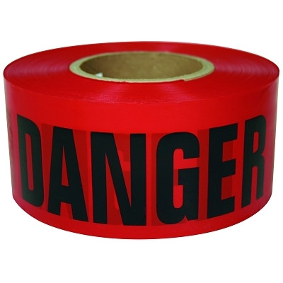 Intertape Polymer Group 600RD1000 Barricade Tape, 3 in x 1,000 ft, Red, Danger