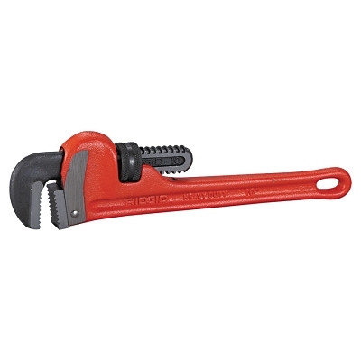 Ridgid 31010 Heavy-Duty Straight Pipe Wrench, Steel Jaw, 10 in